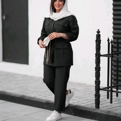 مانتو شلوار زنانه مدل ست مانتو شلوار تابستونی زنانه مدل کژال جنس مکانیک پرشین درجه یک